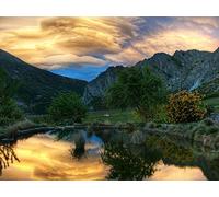 1500 Pieces Jigsaw Puzzles for Adults - Lake round coast 87x57cm