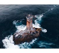 1500 Pieces Jigsaw Puzzles for Adults - Lighthouse rock aerial view 87x57cm