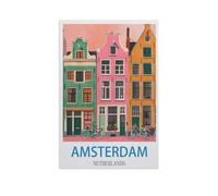 1500 Pieces Landscape Puzzles DIY，Amsterdam Netherlands，Jigsaw Creativity Toys for Kids Adults（57x87cm）-GB74