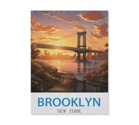 1500 Pieces Landscape Puzzles DIY，Brooklyn New York，Jigsaw Creativity Toys for Kids Adults（57x87cm）-EH53