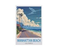 1500 Pieces Landscape Puzzles DIY，Manhattan Beach California，Jigsaw Creativity Toys for Kids Adults（57x87cm）-GC54
