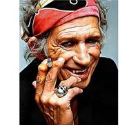 1500 Pieces Paper Puzzle Vintage Singer Keith Richards Poster for Family Stress Relief Educational Toy 57x87cm