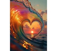 1500 Pieces Puzzle For Adults Love Waves Sunset Jigsaw Puzzles Teens Educational Toys Challenging puzzles for Wall Decor Gifts Finished Size: 87x57 cm