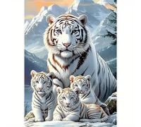 1500 Pieces Puzzle For Adults White Tiger Family Jigsaw Puzzles Teens Educational Toys Challenging puzzles for Wall Decor Gifts Finished Size: 87x57 cm
