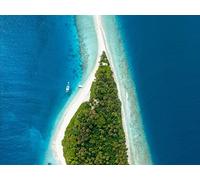 1500 Pieces Puzzles for Teenagers Gifts -Relax Puzzles Games - Island aerial view ocean 87x57cm