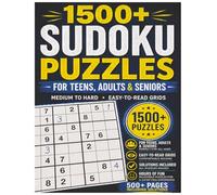 1500+ Sudoku Puzzles For Teens, Adults & Seniors: Medium to Hard with Easy-to-Read Grids | 8.5 x 11 Inches, 510 Pages | Includes Solutions | Gift for Travel, Holidays, Relaxation & Brain Fun
