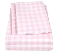 1500 Supreme Kids Bed Sheet Collection - Fun Colorful and Comfortable Boys and Girls Toddler Sheet Sets - Deep Pocket Wrinkle Free Hypoallergenic Soft and Cozy Bedding - Full, Pink Gingham