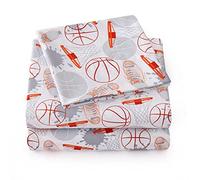 1500 Supreme Kids Bed Sheet Collection - Fun Colorful and Comfortable Boys and Girls Toddler Sheet Sets - Deep Pocket Wrinkle Free Soft and Cozy Bedding - Twin XL, Basketball