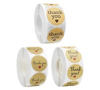 1500 Thanks for Round Sealing Stickers, Envelope Sealing Stickers, Self-Adhesive Baking Labels, Gift Bag Stickers, Packaging and Decoration Supplies.