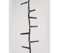 1500 Ultra-Bright Warm White LED Outdoor Fairy String Twinkle Compact Lights (green cable) White