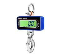 1500kg/1000kg/500kg Digital Hanging Scale Crane Scale With 65ft Remote Control Heavy Duty Dimmable LCD Industrial Hook Scales Simple To Use(LCD 1000KG Blue)