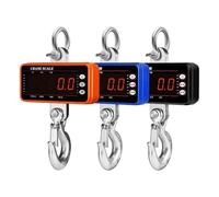 1500kg Digital Hanging Scale with 65ft Remote Control Heavy Duty 1000kg/500kg Crane Dimmable LED Industrial Hook Scales(1000KG Blue)