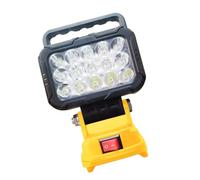 1500LM Rechargeable Tool Lamp with Cutoff, USB Charging for 14.4V / 20V Batteries & Job Operations Cordless Work Light