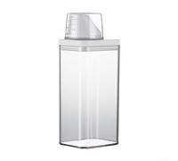 1500ml Laundry Detergent Dispenser, Reusable Washing Up Powder Container Soap Detergents Storage Box with Measuring Cup for Scent Booster Beads/Small Solid Grain