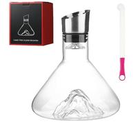 1500ml Revella Wine Decanter,Revella Crystal Clear Wine Decanter,Crystal Wine Decanter,Wine Carafe Decanter,Wine Aerator Decanter,Iceberg Decoration On The Bottom for Christmas (White)