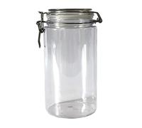 1500ML Round Clip Top Storage Jar With Airtight Seal Lid Food Container Receipt Folder Organizer Small