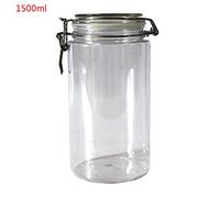1500ML Round Clip Top Storage Jar with Airtight Seal Lid Food Container Storage Containers for Food Large