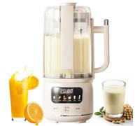 1500ml Soy & Nut Milk Maker Machine, 6-in-1 Automatic Plant Milk Machine with 12 Blades, 12h Timer and 4h Keep Warm, Auto Clean, Wall Breaking Machine for Almond, Oat, Porridge