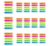 1500pcs/15 Pack Sign Here Stickers, Arrow Labels Stickers, 5 Colors with Dispenser Sticky Note for Documents Notebooks School Supplies