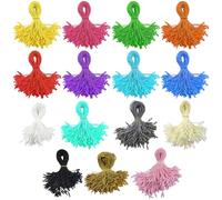 1500Pcs 8 inch Hang Tag String Nylon Snap Lock Pin Loop Fastener Hook Ties for Retail Store Clothes Tags, Price Tags, Luggage Label, Shoes Snap Lock, 15 Colors