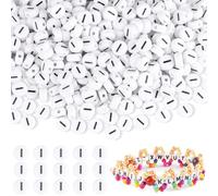1500Pcs Acrylic Letter I Beads,7mm Round Alphabet Beads for Bracelet Making,Spacer Vowel Letter Bead for Necklace,Earring and Jewellery Making