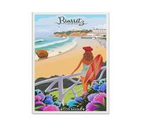 1500Pcs，Biarritz, France, The Grand Beach，Jigsaw Adult Decompression Game Puzzle Students Toy for Children Christmas Birthday Gifts57x87cm-BK84