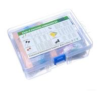 1500PCS Electronic Components Kit Resistors LEDs Capacitors Diodes Transistors Assortment Case for Arduino for raspberry Pi Maker Labs 10x6x3cm(1400)