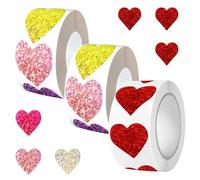 1500PCS Heart Stickers Roll, Valentines Day Decorations Love Stickers, Great for Wedding, Birthday Decorations, Mother’s Days, Envelopes, Wedding, Crafting, Scrapbooking