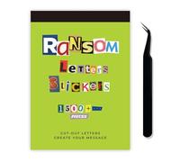 1500Pcs Ransom Note Style Alphabet Stickers | Vintage Collage Letters, Scrapbook Supplies, Junk Journal Kit | Waterproof Vinyl for Water Bottles, Laptops, DIY Crafts (Classic Colours) (Ransom Letter)