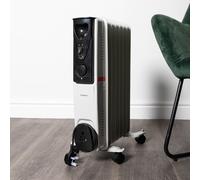 Samuel Alexander 1.5kw 7 Fin Oil Filled Radiator / Heater, White