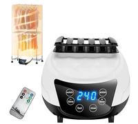 1500w 220v Electric Portable Clothes Dryer, 4 Gears Timing Electric Clothes Dryer Indoor, Led Display Electric Dryer Clothes with Remote Control, Silent Heated Clothes Dryer for House Laundry