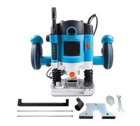 1500W 30000RPM Wood Router Tool Adjustable Guide Jig for Perfect Dados and Grooves Electric Woodworking Machines Powerful Motor for Precise Cutting(A)