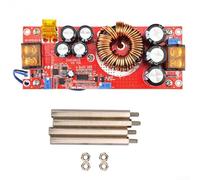 1500W 30A Boost Converter Module with Terminal Block Connection and 4pcs 3mm Column Installation for Secure Mounting