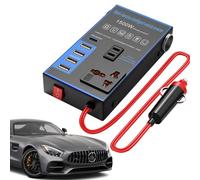 1500W Car Power Inverter, 12V/24V Universal Converter, Car Charger Inverter with USB C, Fast Charging, Cars Inverter with Cars Lighter Plug, Voltage Converter Compatible Tablets Phones