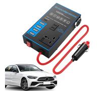 1500W Car Power Inverter - 12V/24V Universal Converter, USB Charging Ports, Office Car Charger Inverter with USB C, Fast Charging, UK Compatible Safe and Stable for Tablets, Phones