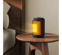 1500W Ceramic Electric Heater, Space Heater with Fan, Timer, Black