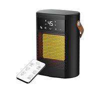 1500W Ceramic Space Heater with Remote Control & Touch Screen, Portable Desktop Heater with Overheat Protection, 3 Heat Settings, Silent 70° Wide Angle Heating for Home Office Bedroom