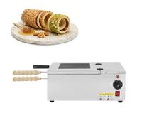 1500W Commercial Electric Ice Cream Cone Maker, 2 Station Baking Oven for Chimney Cake & Bread Rolls, Space Optimized Toasting Oven, Ideal for Desserts & Treats