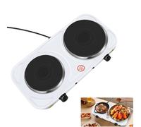 1500W Double Hot Plate 5 Power Levels Mobile Hotplate,Electric Hot Plate Double with Temperature Control, for Cooking, Warming, Boiling, Stir-Fry,Frying