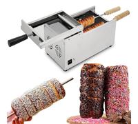 1500W Electric Chimney Bread Roll Grill Maker,Stainless Steel Ice Cream Cone Grill Maker,Commercial Cake Pop Roller Machine with Viewing Window for Restaurant Home Kitchen Snack Bar