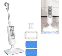 1500W Electric Cleaner Floor Hot Steam Mop for Hard Floors with 2 Washable Cleaning Pads, 20 Second Heat-Up, 400ml Capacity, MultiPurpose Handheld Lightweigh Hot Steam Cleaner with 5m Long Power Cord