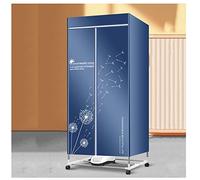 1500W Electric Clothes Dryer with Remote Control and Timer, Large Capacity 2-tier Heated Clothes Airer with Cover, Electric Clothes Airer Drying Rack with Wheels, Overheat Protection,Cyan