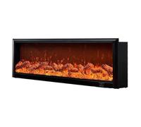 1500W Electric Fireplace - Water Vapor Heater with Simulated Firewood & 3D Flames, Adjustable Home Decor, Modern Design (Dimensions: 1080x180x385mm)