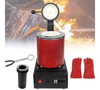 1500W Electric Gold Melting Furnace, Automatic Digital Metal Smelting Machine with 3Kg Graphite Crucible, 1150℃ /2102 ℉, Heat Treat Oven, for Metal Casting