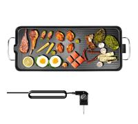 1500W Electric Grill BBQ Griddle with L 68cm Non-Stick Surface & 6 Temp Control - Smokeless Indoor/Outdoor Cooking for 4-6 People, Perfect for Garden Parties & Camping (220V UK)