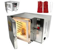 1500W Electric Kiln with Digital Controller, 800℃ Enclosed Muffle Furnace, Kiln for Pottery at Home for Metal Melting, Ceramic Sintering, Lab, Industrial