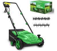 1500w Electric Lawn Scarifier Aerator Lawn Rake 30L Adjustable Foldable Handles