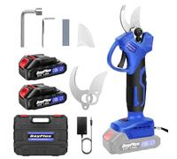 1500W Electric Pruning Shears with 2 x 1.5Ah Battery and Charger, 21V Portable Cordless Battery Powered Secateurs, Garden Pruners Branch Cutter Tool for Shrubs Fruit Tree, Max 30mm Cutting Diameter