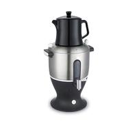 1500W Electric Turkish Tea Maker - 6L Stainless Steel Double Pot Kettle & Infuser with Keep Warm Function for Authentic Russian & Turkish Tea Brewing