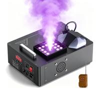 1500W Fog Machine with Lights, 24 RGB LED Vertical Stage Smoke Machine, DMX & Wireless Remote Control, 2.5 Liters with 20000 CFM for Wedding Christmas Halloween Party Indoor Outdoor